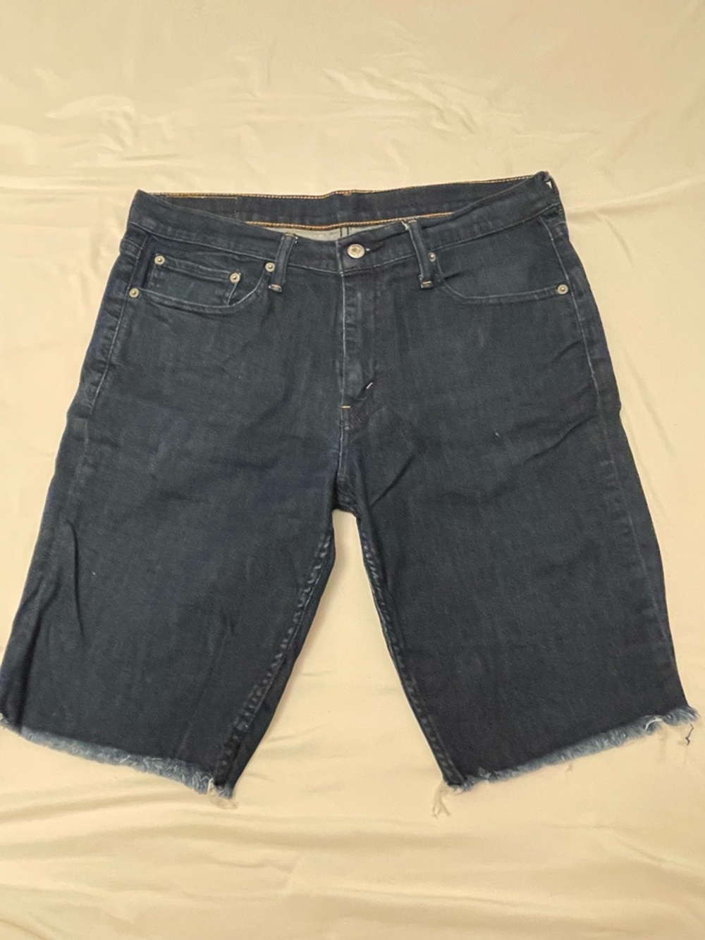 Levi's Dark Indigo Cutoff Denim Shorts
